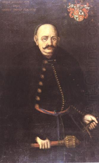 Portrait of Mikolaj Ostrorog of his own coat of arms., unknow artist